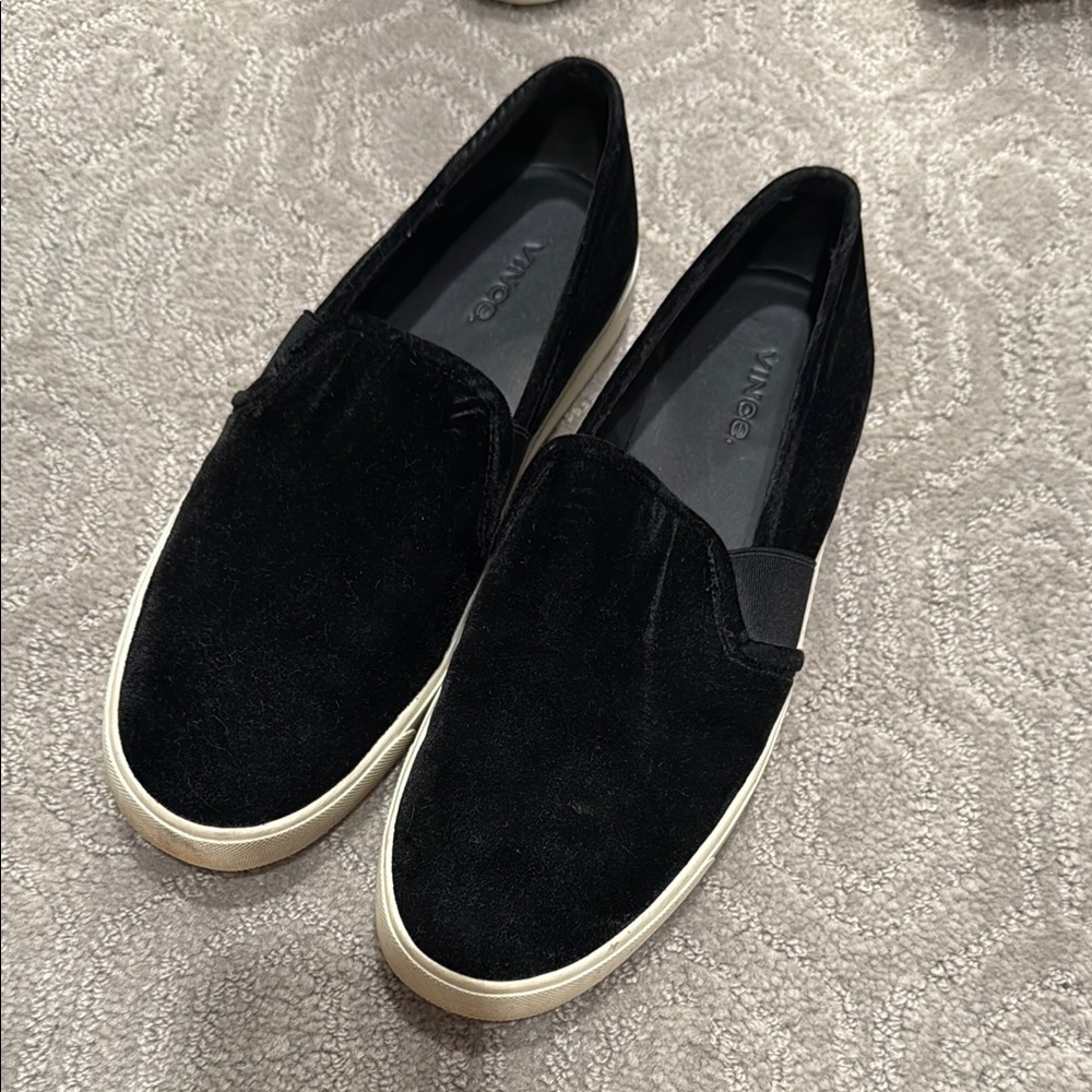 Vince Men's Black Slip-On Shoes